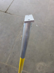 20 in x 60 in Concrete Placer with Hooks - Yellow Fiberglass Handle