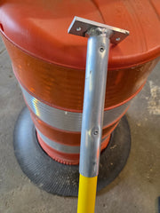 20 in x 60 in Concrete Placer - No Hooks - Yellow Fiberglass Handle