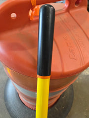 20 in x 60 in Concrete Placer with Hooks - Yellow Fiberglass Handle