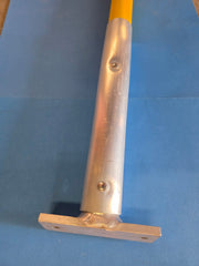 20 in x 60 in Concrete Placer with Hooks - Yellow Powder Coated Aluminum Handle