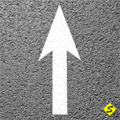 Straight Arrow Shape (MUTCD) Preformed ThermoPlastic 6' x 2' (5 Pack)-Preformed ThermoPlastic-Swarco Industries Inc.-90 MIL (WHITE)-Sealcoating.com